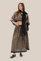 Embroidered light cotton voile scarf